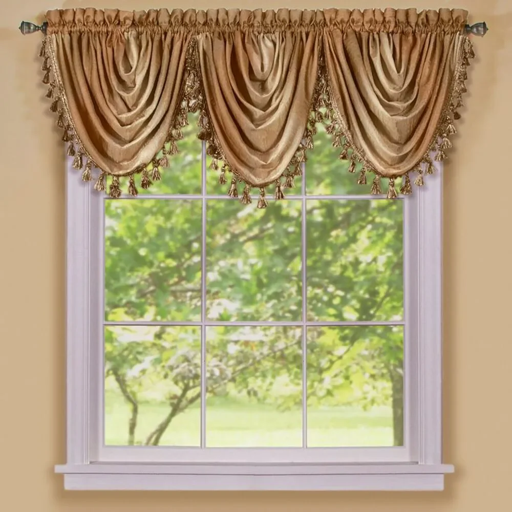 Designer Home Ombre Window Curtains, Modern Semi-Sheer Window Curtain Drape